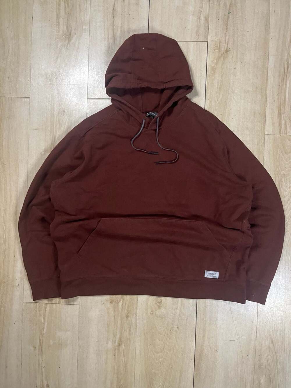 Eddie Bauer Men's Maroon Pullover Kangaroo Pocket Hoodie